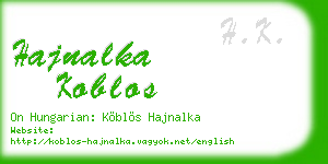 hajnalka koblos business card